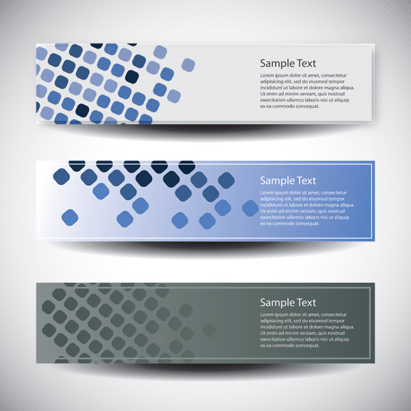 banner templates modern technology squares decor