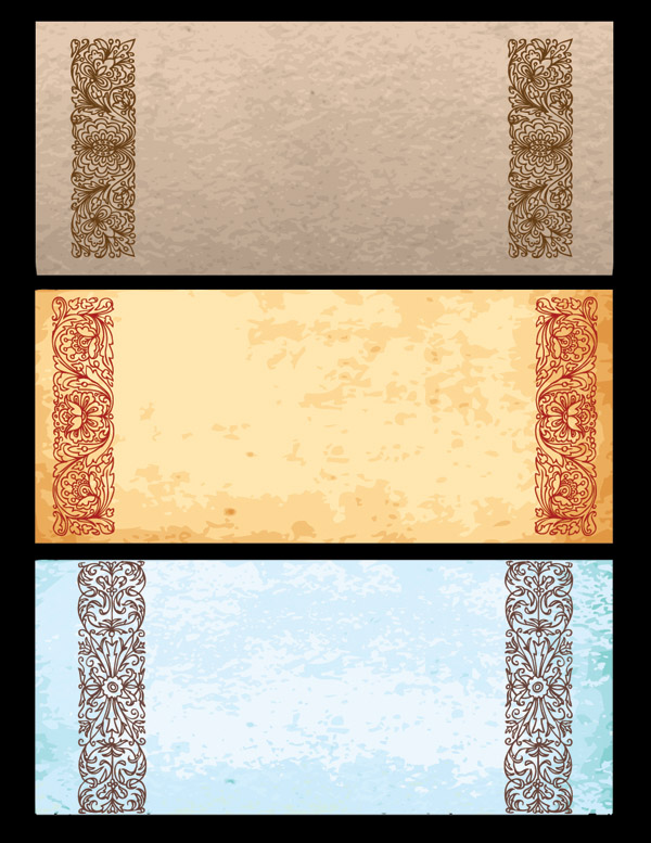 old paper pattern templates oriental retro plain decor