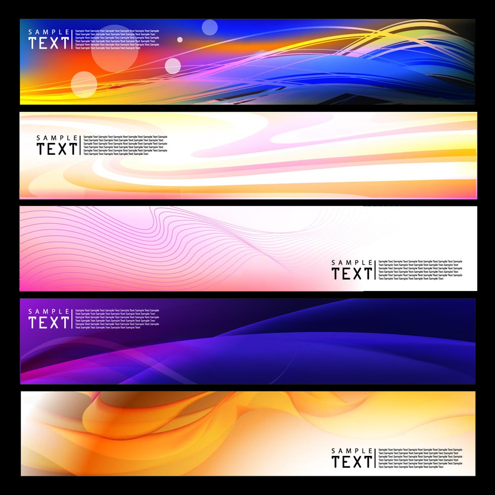 decorative banners templates modern dynamic abstract technology design