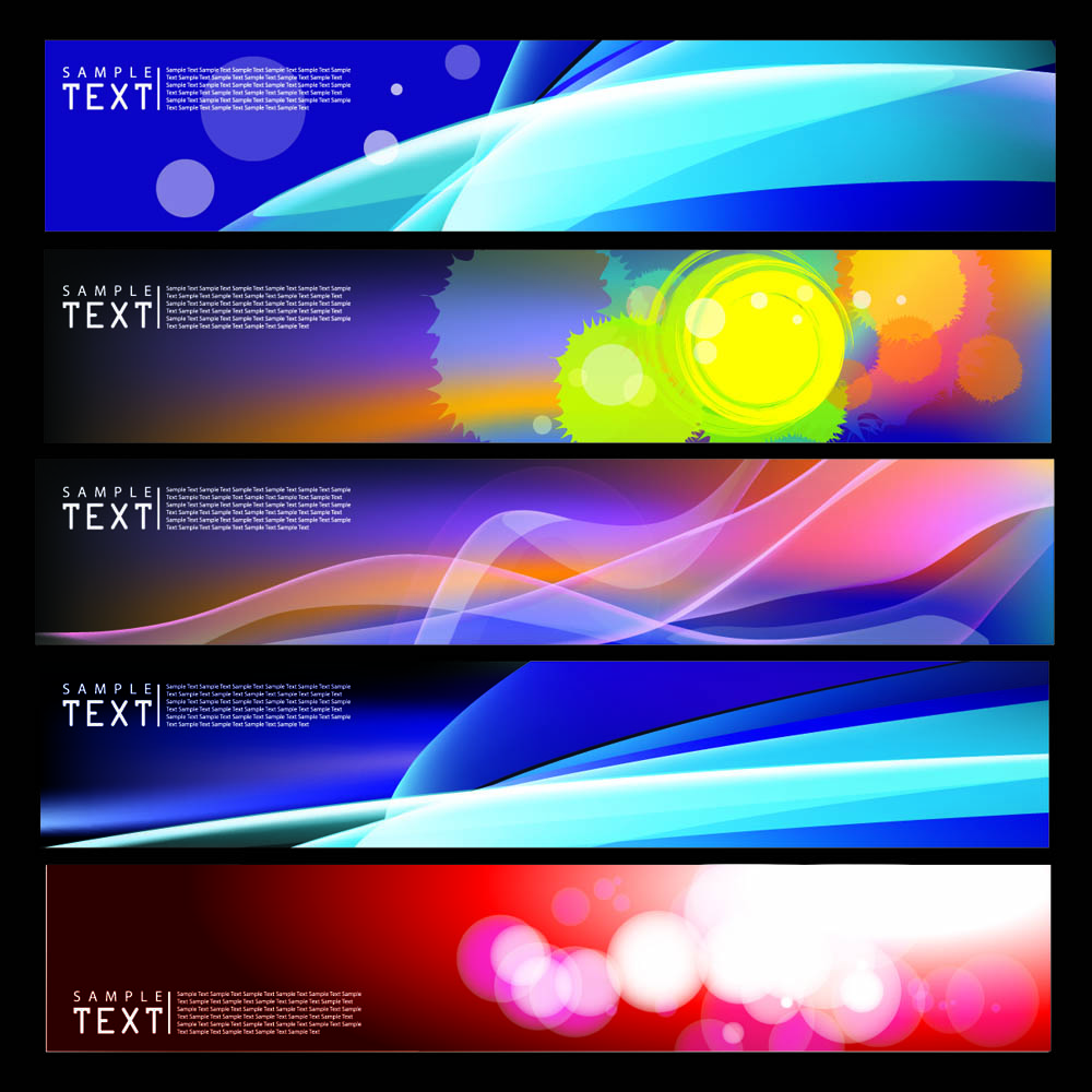 decorative banner templates colorful modern bokeh dynamic design