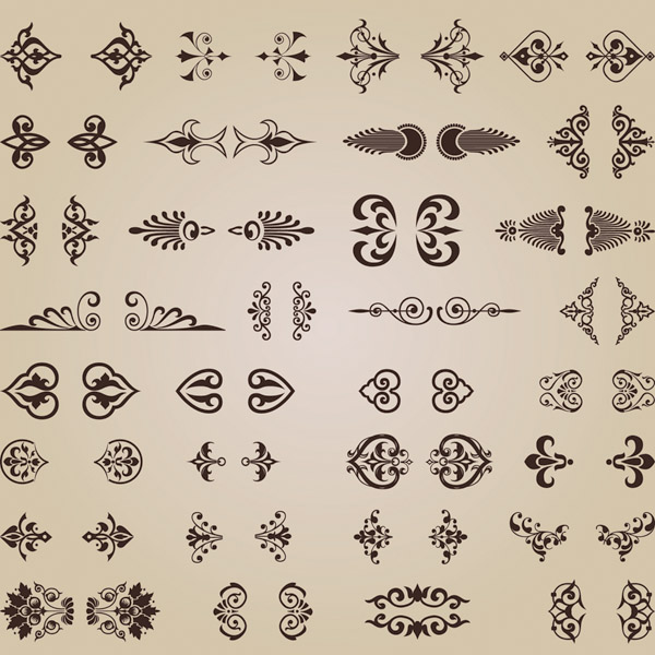 documents decorative elements elegant classical symmetric design