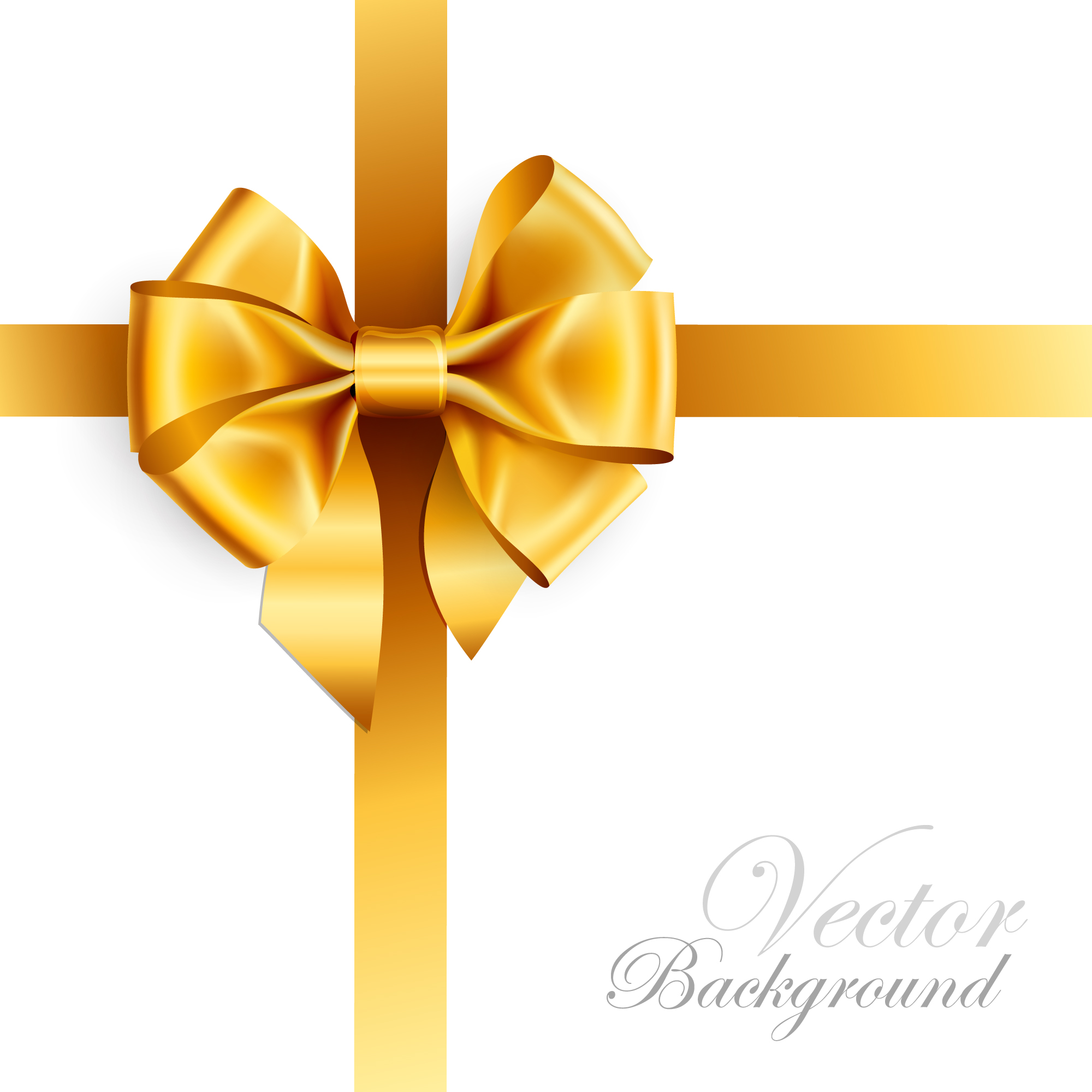 gift bow background shiny modern yellow 3d design