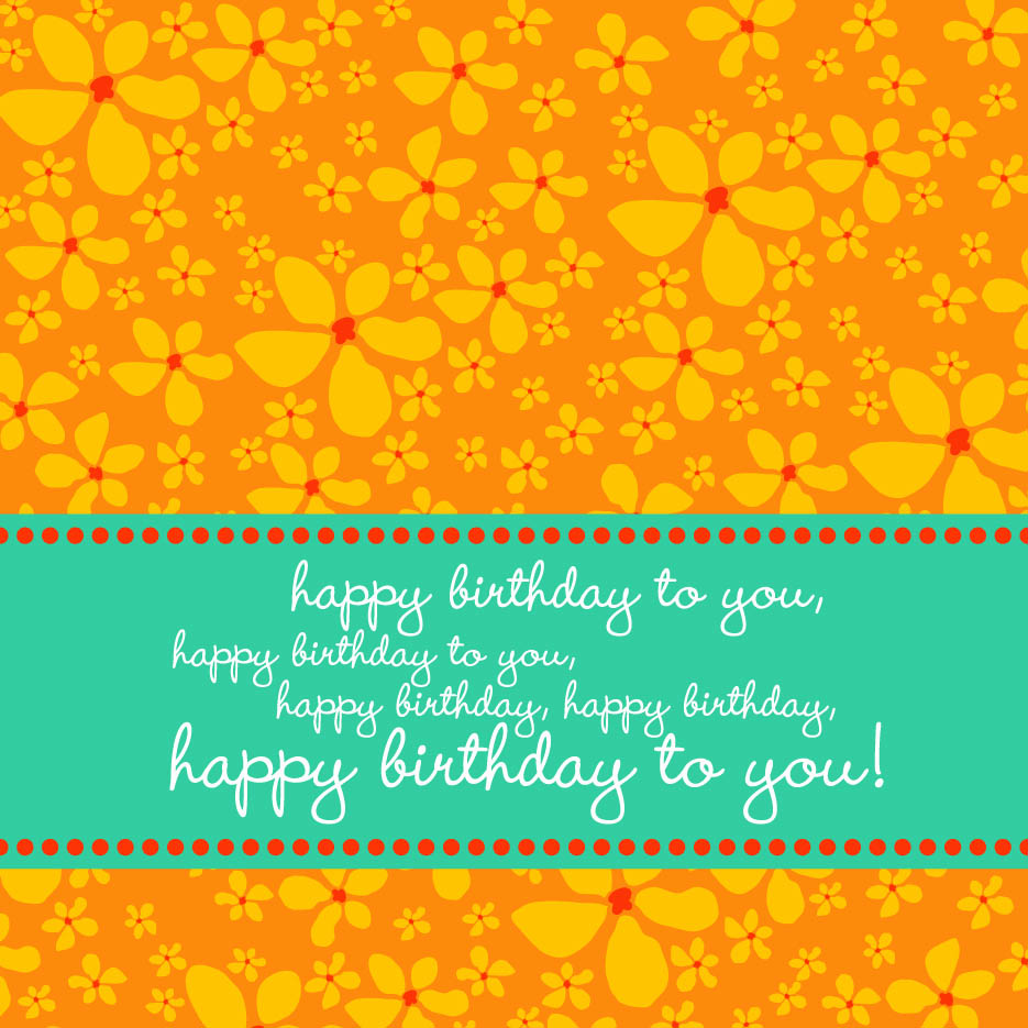 birthday card background yellow petals sketch flat design