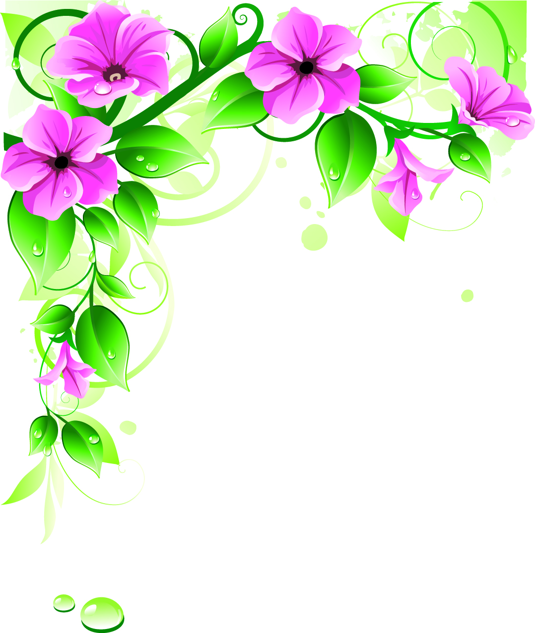 flowers background shiny modern elegant 3d design