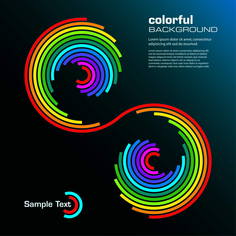 technology background colorful flat symmetric twisted shape