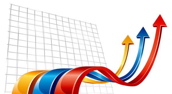 line chart template shiny colorful dynamic 3d arrows