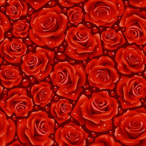 roses painting red monochrome decor