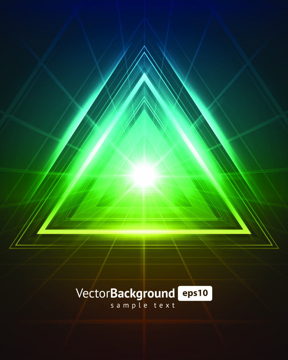 decorative background modern vivid shining triangles light effect