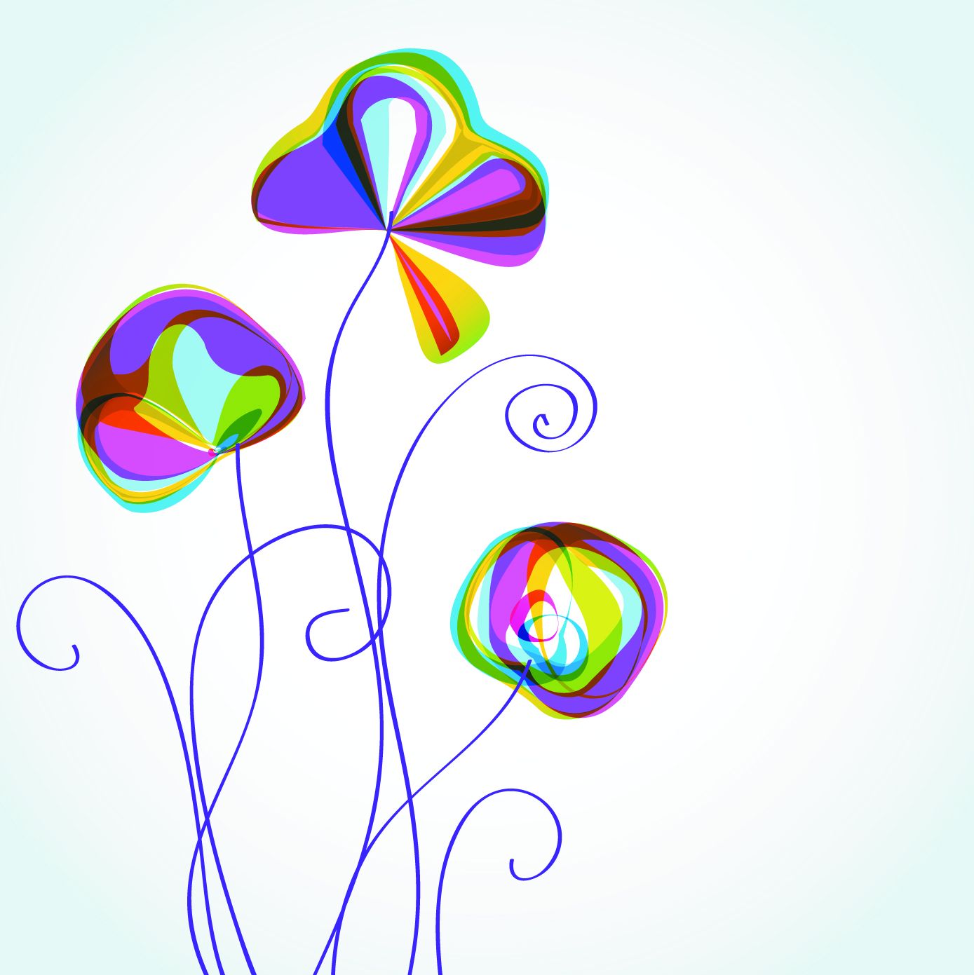 botany background colorful handdrawn flat decor