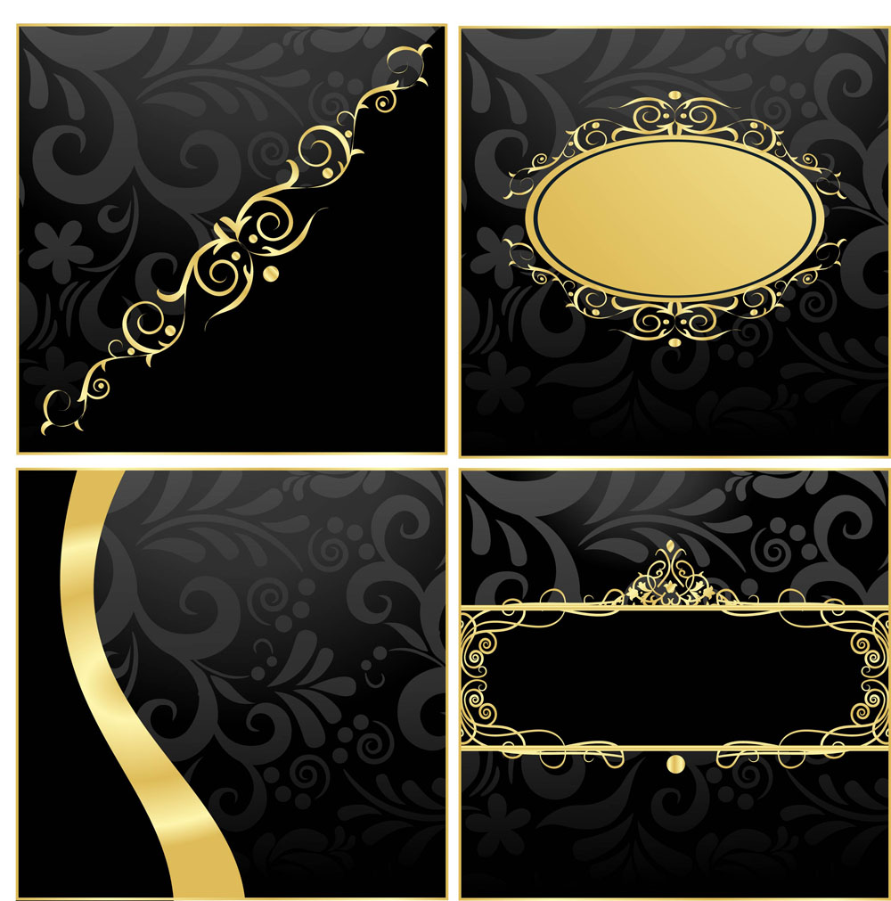 decorative background templates elegant european decor dark golden