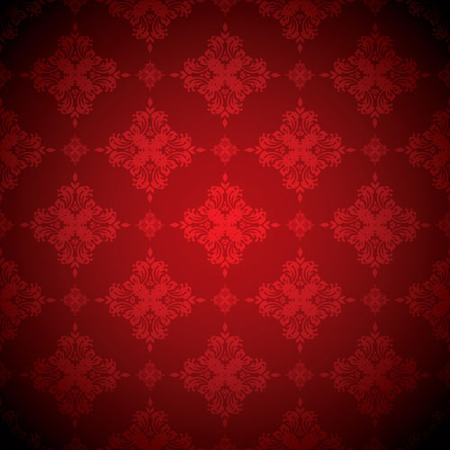 decorative pattern red repeating symmetric shapes classic design