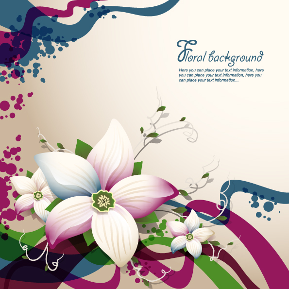 floral background colorful elegant petals decor