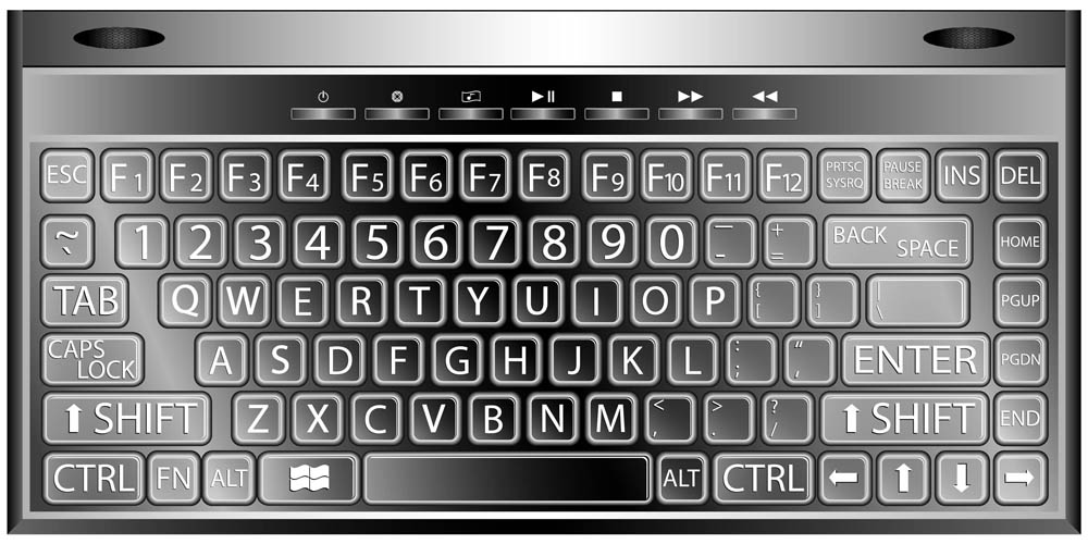 keyboard background shiny flat grey design