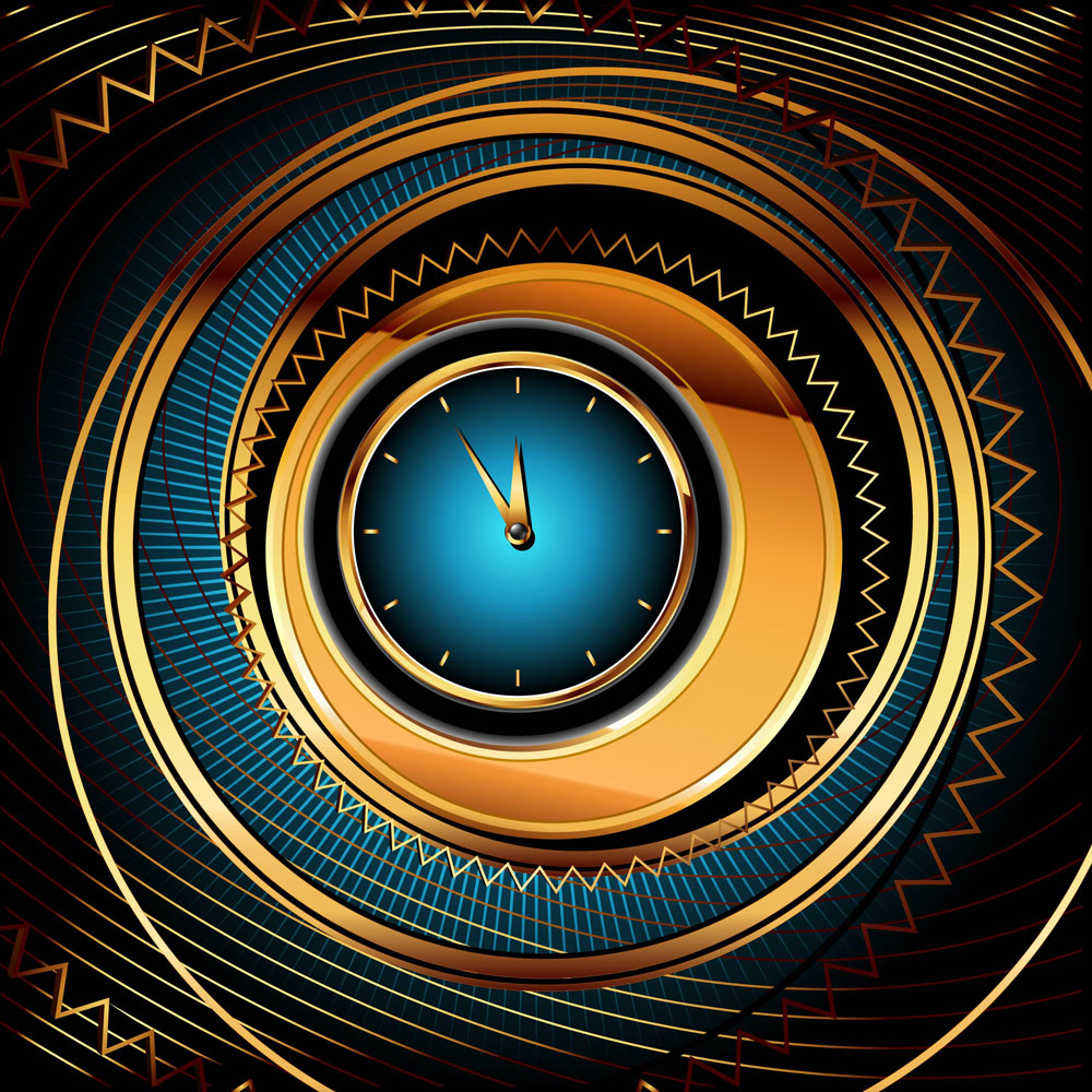 clock background modern colorful dynamic illusion decor