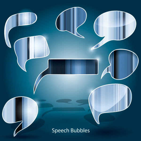 speech bubbles templates modern shiny flat design