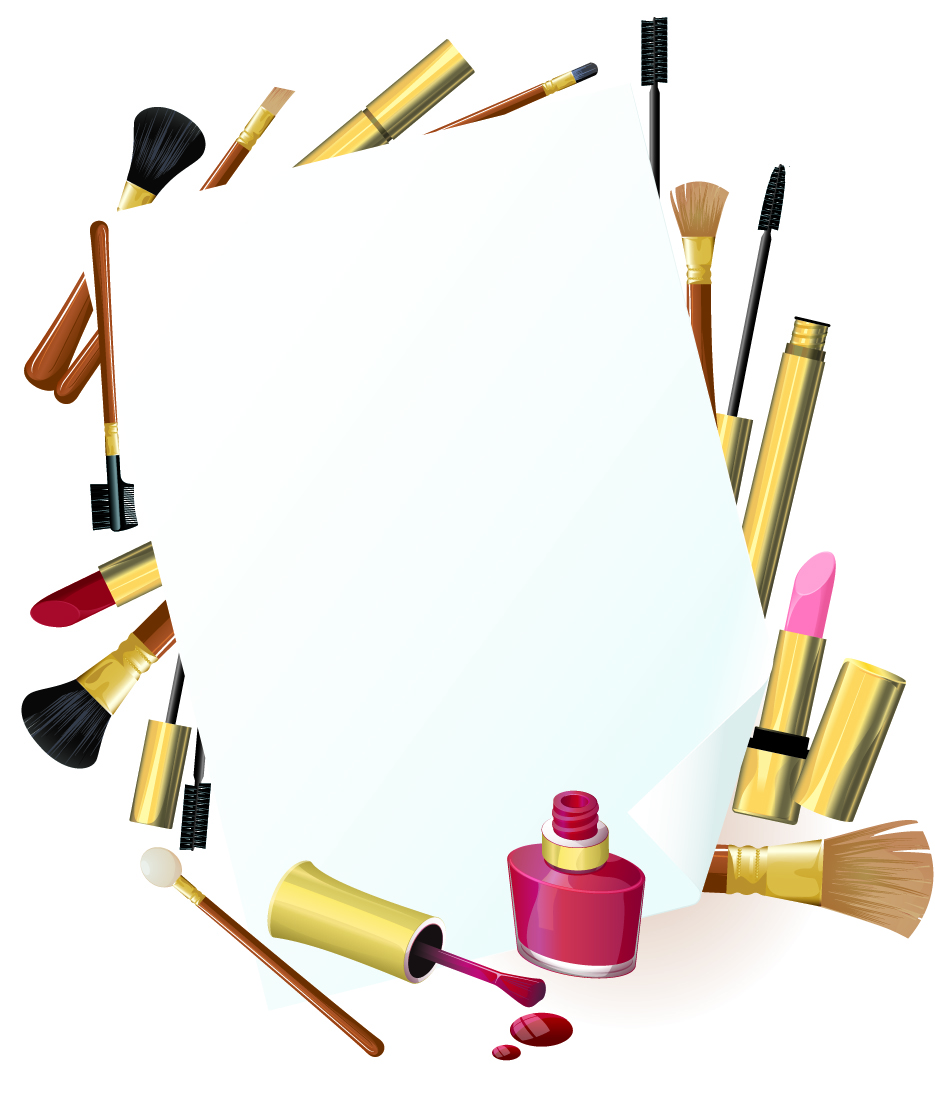 cosmetics advertising background shiny colored modern objects decor