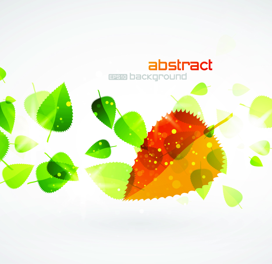 leaves background bright modern colorful transparent design