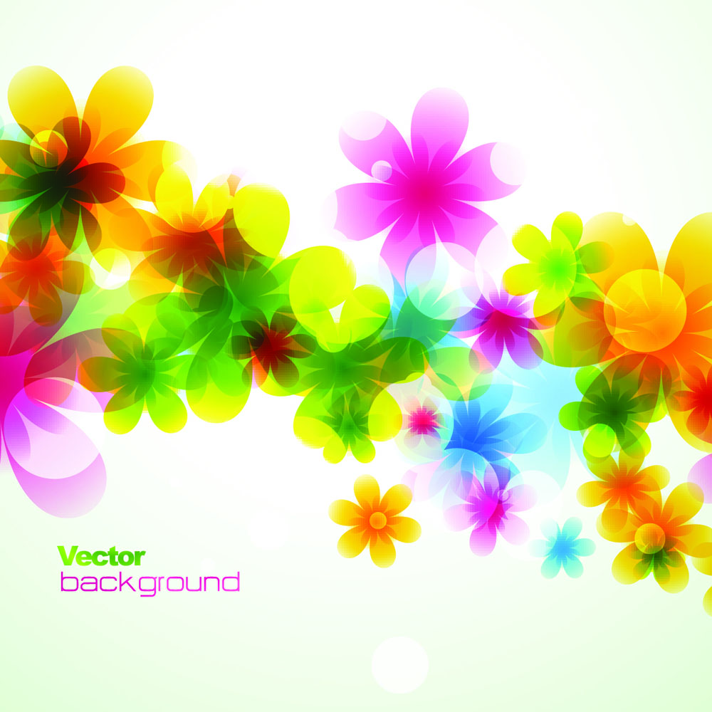 flora background templates modern colorful blurred petals decor