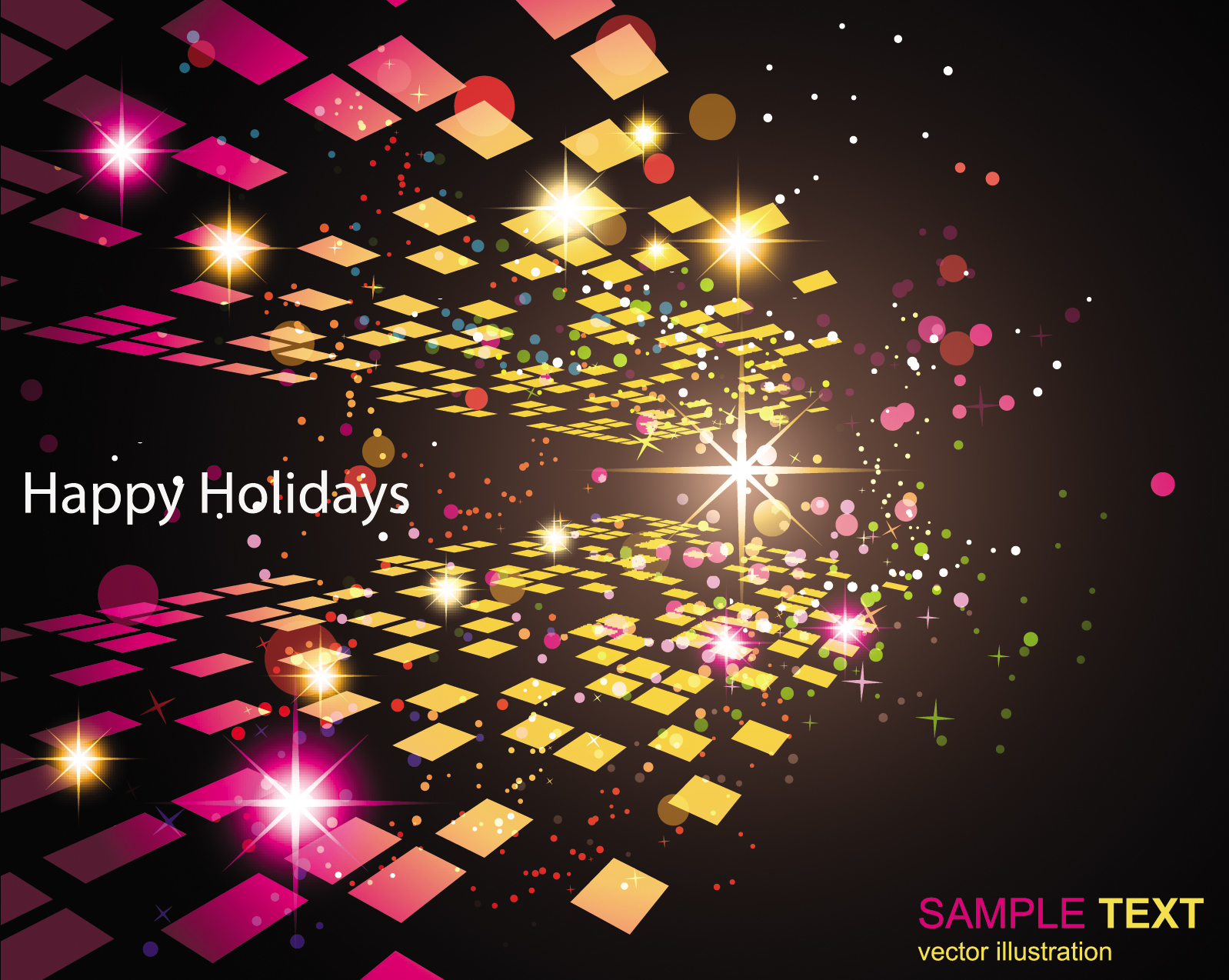 card background template modern sparkling bokeh 3d design