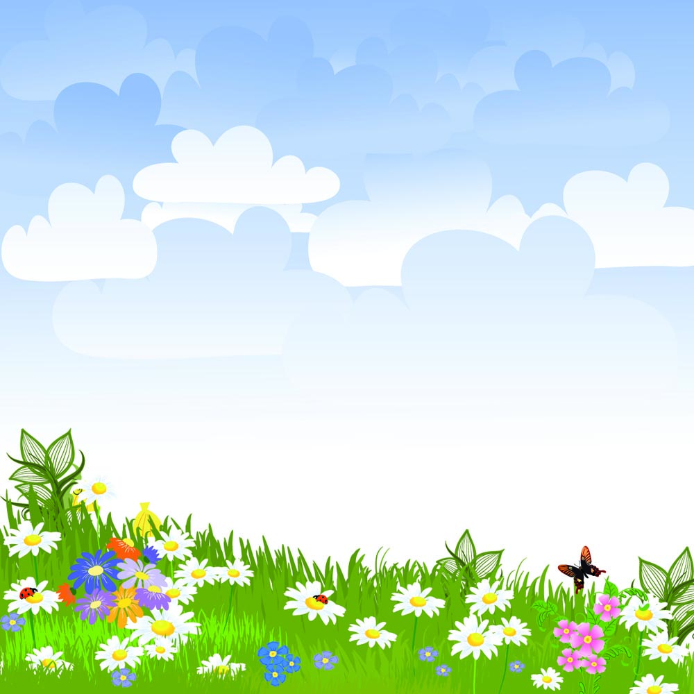 scenic background colorful blooming meadow decor