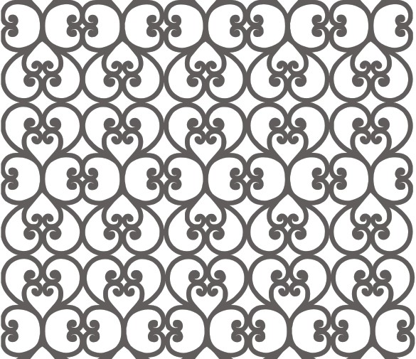 decorative pattern classical repeating flat hearts shapes decor