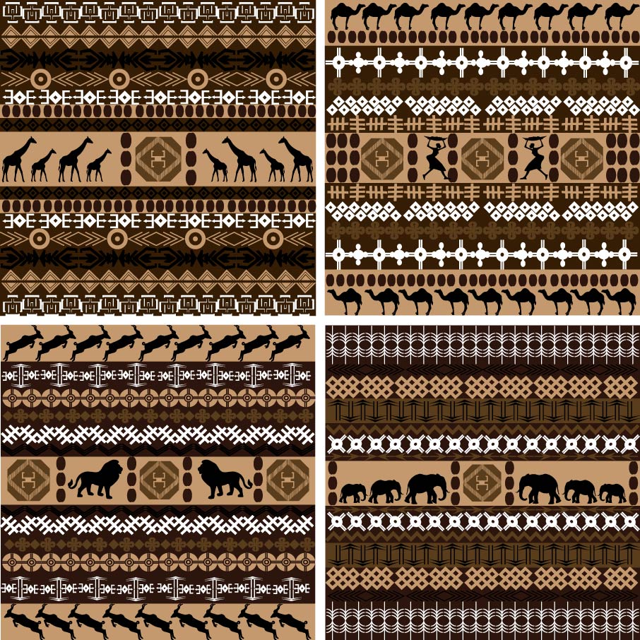 african tribal patterns repeating symmetric classical flat symbols