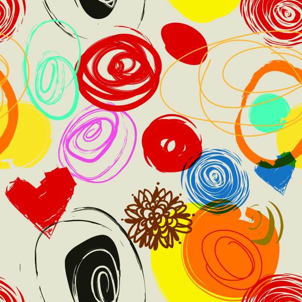 abstract background colorful flat handdrawn sketch