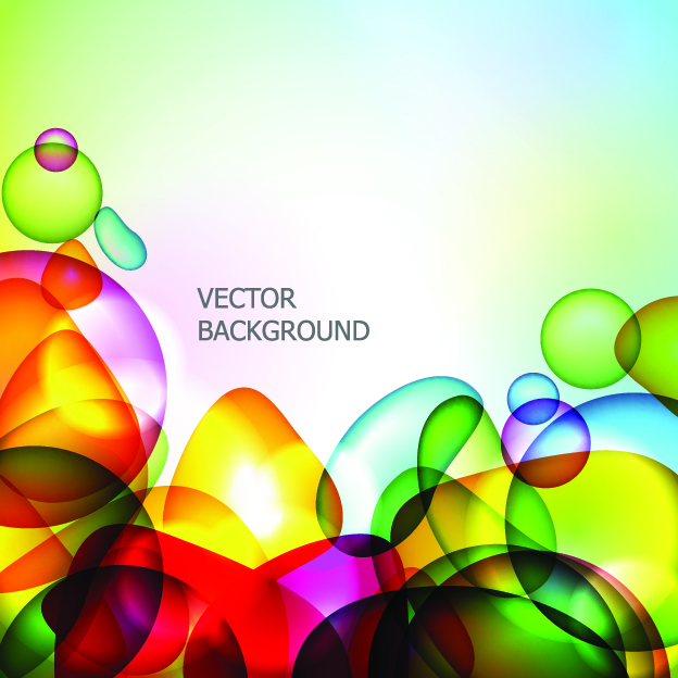 abstract background colorful transparent deformed shapes decor