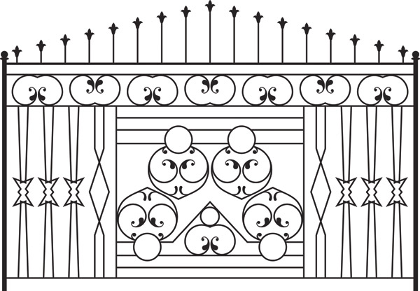 iron gate template symmetric elegant classic european decor