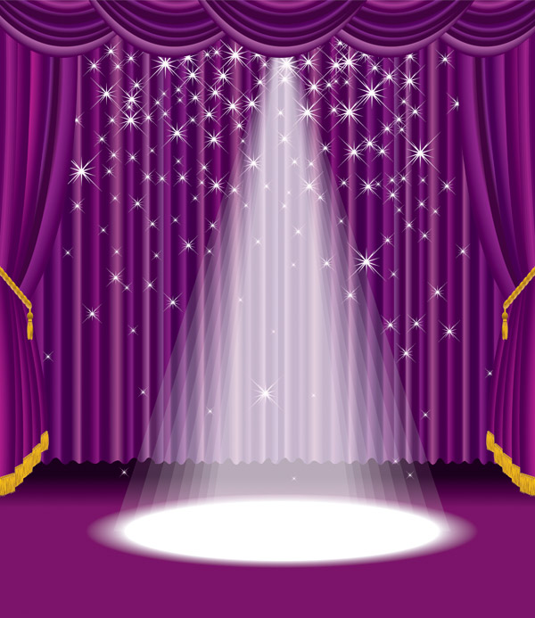 stage background elegant sparkling light purple decor