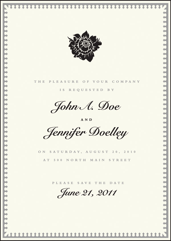 certificate template black white classic petal decor