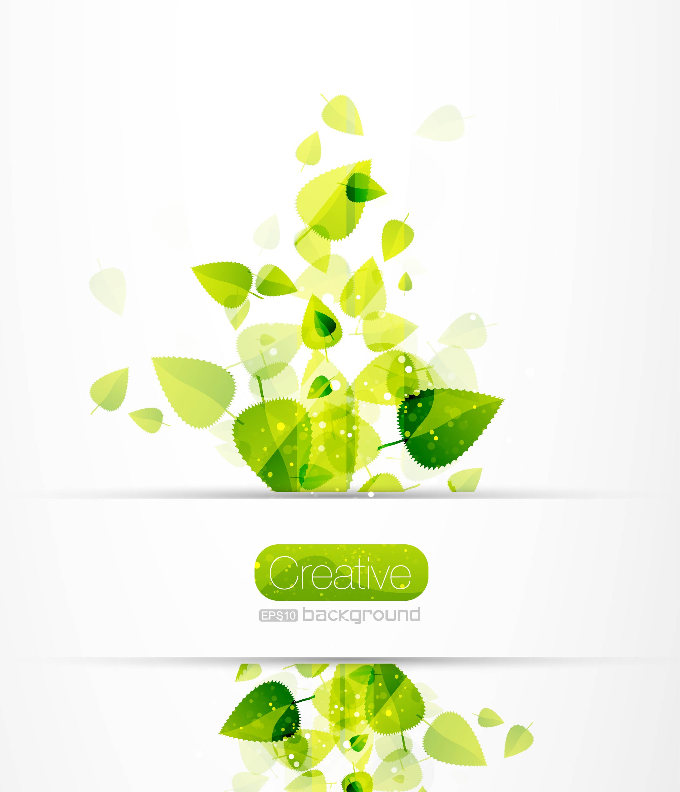 leaves background modern bright green blurred decor