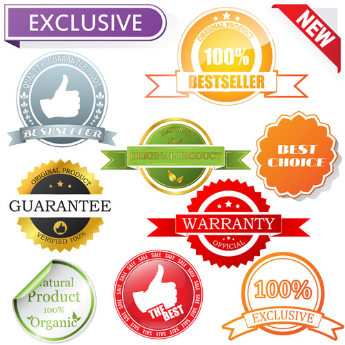 sale labels templates modern bright colored circles shapes