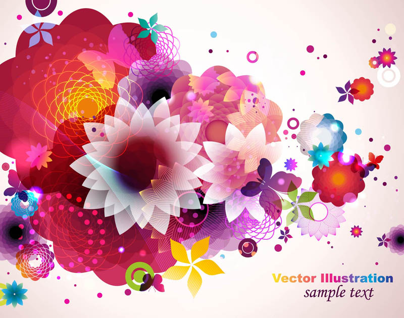 decorative background modern colorful petals decor