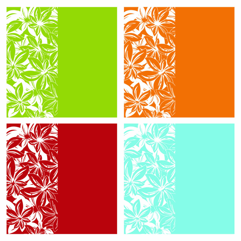 flora background templates colored flat plain sketch