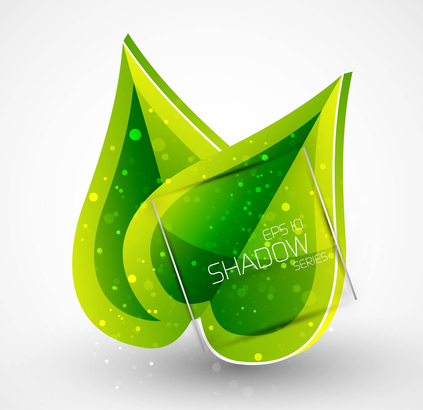 leaf background modern green emblem sketch