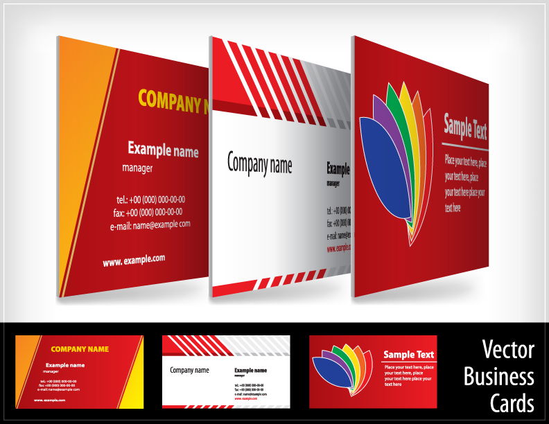 business card templates elegant modern colorful flat decor