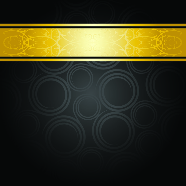 decorative background golden curves dark classic pattern