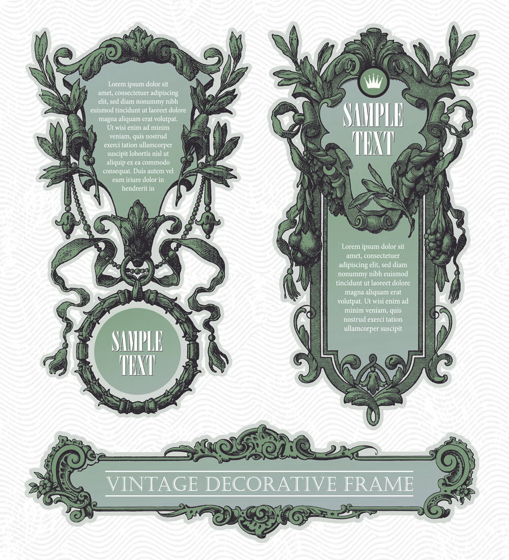 decorative frame templates elegant european vintage symmetric decor