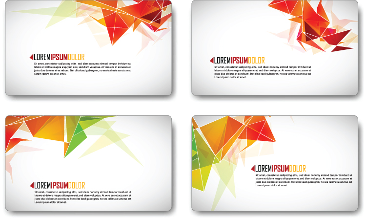 business card templates modern dynamic origami decor