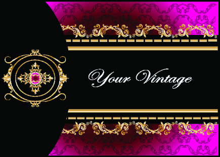 vip card cover elegant european symmetric decor