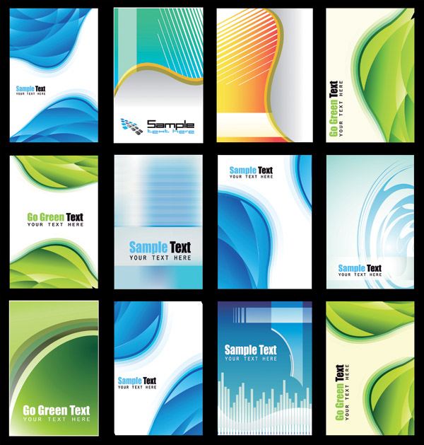 brochure templates modern colorful swirled decor