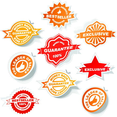 sales badge templates modern paper cut shapes