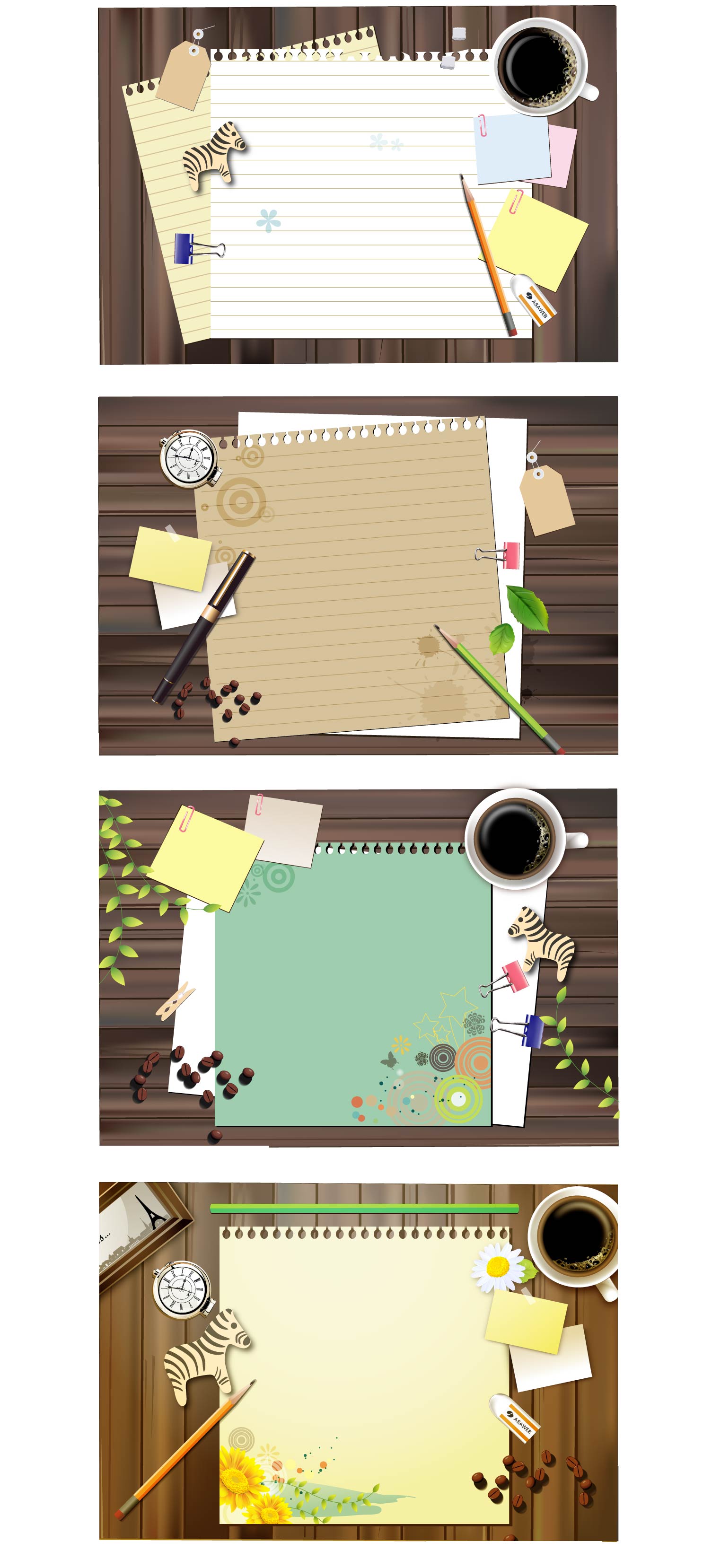 note paper background templates colored modern design