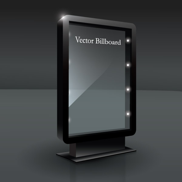 advertising billboard template modern elegant 3d sketch