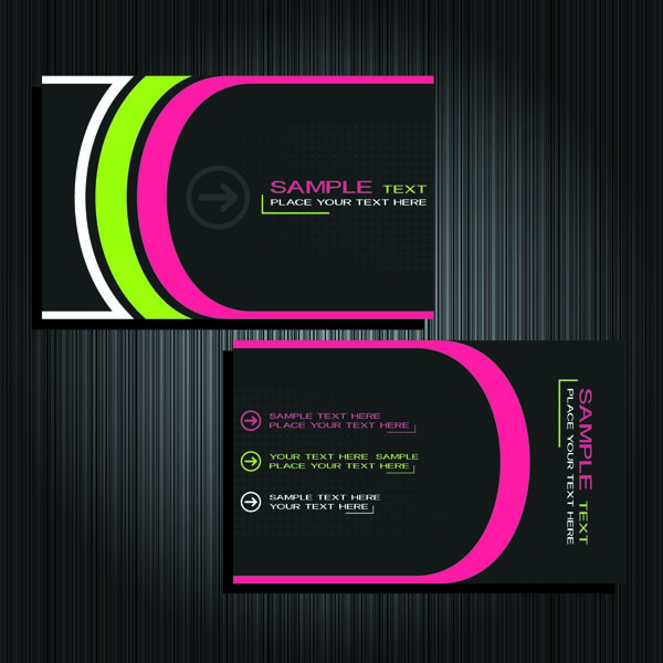 business card template elegant colored dark design