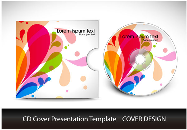 cd package cover templates modern colorful dynamic decor