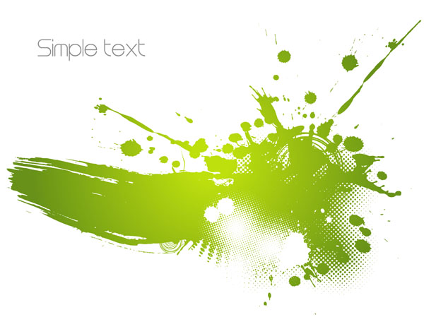 decorative background grunge dynamic green splattered ink