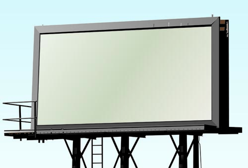 ad billboard template modern 3d sketch