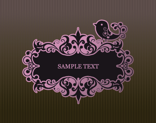 cover design elements elegant symmetric vintage curves frame